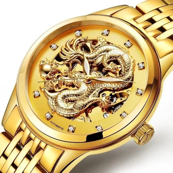 Gold Dragon Luxury Fashion Casual Watch for Men