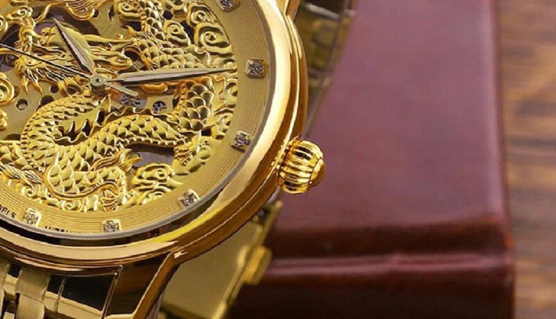 Gold Dragon Luxury Fashion Casual Watch for Men