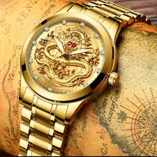 Gold Dragon Luxury Fashion Casual Watch for Men